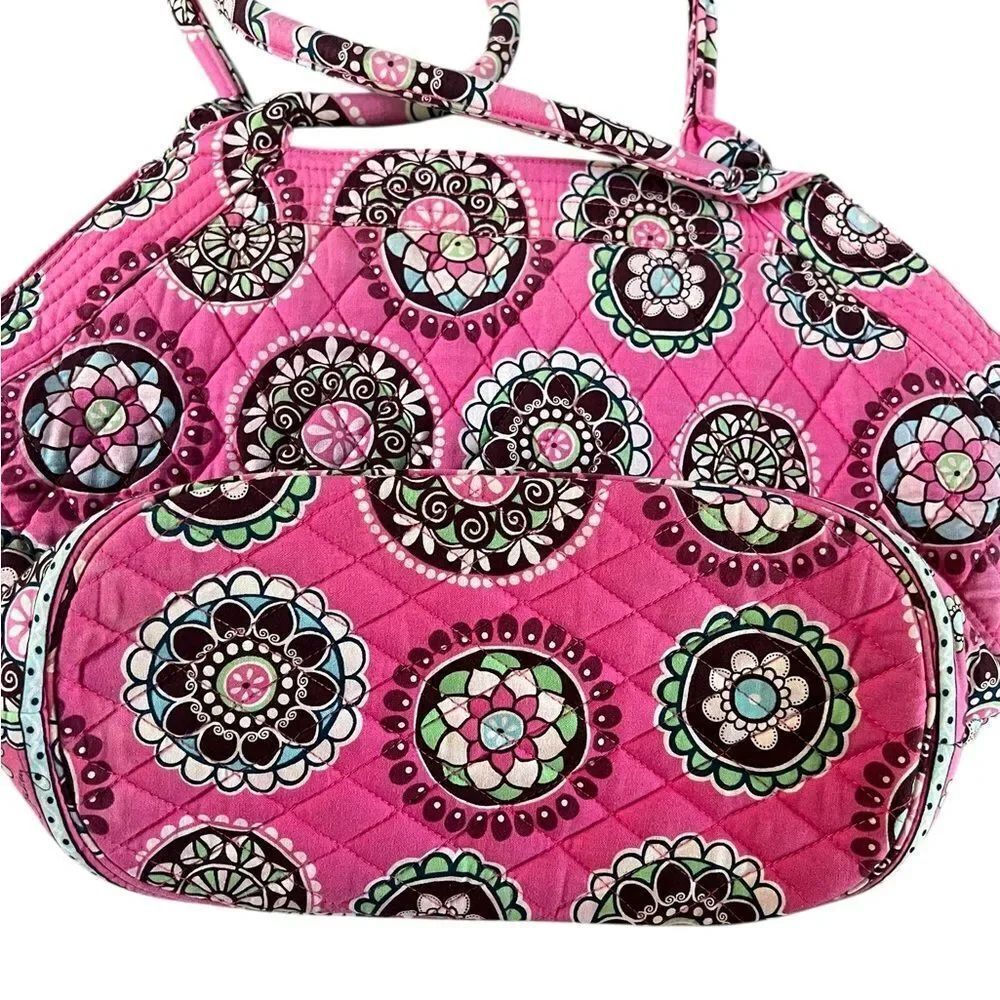 Vera Bradley Rolled Strap Shoulder Bag Cupcake Pink - Picture 5 of 7